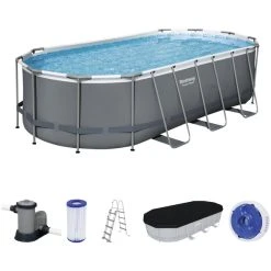Bestway Rechteckpool »Power Steel™«, Grau, BxHxL: 549 X 122 X 274 Cm