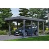 SkanHolz Carport »Friesland«, BxT: 314 X 555 Cm, Firsthöhe: 241 Cm, Lasiert