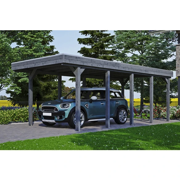 SkanHolz Carport »Friesland«, BxT: 314 X 708 Cm, Firsthöhe: 241 Cm, Lasiert 1 SkanHolz Carport »Friesland«, BxT: 314 X 708 Cm, Firsthöhe: 241 Cm, Lasiert