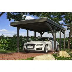 SkanHolz Carport »Friesland Set 5«, BxT: 314 X 555 Cm, Firsthöhe: 241 Cm, Lasiert