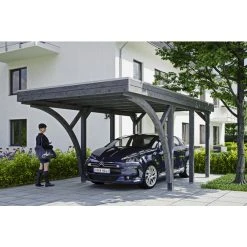 SkanHolz Carport »Friesland Set 6«, BxT: 314 X 555 Cm, Firsthöhe: 241 Cm, Lasiert
