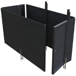 SkanHolz Abstellraum Zum Unterbau In Ein SKAN HOLZ Carport, Schiefergrau