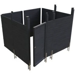 SkanHolz Abstellraum Zum Unterbau In Ein SKAN HOLZ Carport, Schiefergrau