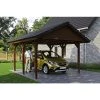 SkanHolz Carport »Wallgau«, BxT: 430 X 500 Cm, Firsthöhe: 326 Cm, Lasiert