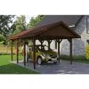 SkanHolz Carport »Wallgau«, BxT: 430 X 600 Cm, Firsthöhe: 326 Cm, Lasiert