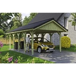 SkanHolz Carport »Wallgau«, BxT: 430 X 750 Cm, Firsthöhe: 326 Cm, Imprägniert