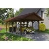 SkanHolz Carport »Wallgau«, BxT: 430 X 750 Cm, Firsthöhe: 326 Cm, Lasiert