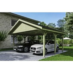 SkanHolz Carport »Wallgau«, BxT: 620 X 500 Cm, Firsthöhe: 354 Cm, Imprägniert