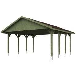 SkanHolz Carport »Wallgau«, BxT: 620 X 600 Cm, Firsthöhe: 354 Cm, Imprägniert