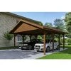 SkanHolz Carport »Wallgau«, BxT: 620 X 600 Cm, Firsthöhe: 354 Cm, Lasiert
