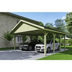 SkanHolz Carport »Wallgau«, BxT: 620 X 600 Cm, Firsthöhe: 354 Cm, Imprägniert