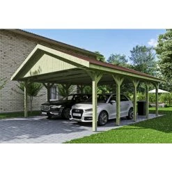 SkanHolz Carport »Wallgau«, BxT: 620 X 750 Cm, Firsthöhe: 354 Cm, Imprägniert