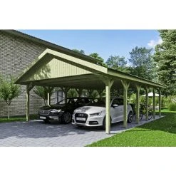 SkanHolz Carport »Wallgau«, BxT: 620 X 900 Cm, Firsthöhe: 354 Cm, Imprägniert