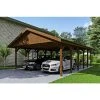 SkanHolz Carport »Wallgau«, BxT: 620 X 900 Cm, Firsthöhe: 354 Cm, Lasiert
