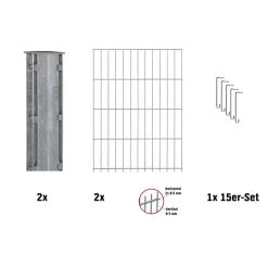 Floraworld Gabionen-Set, BxHxL: 12 X 123 X 201 Cm, Stahl