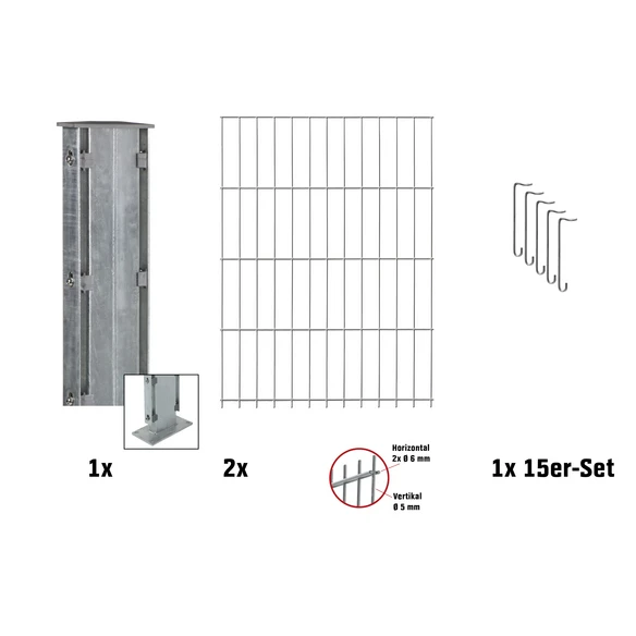 Floraworld Gabione, BxHxL: 12 X 123 X 201 Cm, Stahl 1 Floraworld Gabione, BxHxL: 12 X 123 X 201 Cm, Stahl