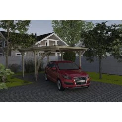 Weka Carport »606 Gr. 1 Mit Rundbogen«, Grün, Kiefernholz, BxT: 250 X 500 Cm