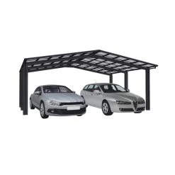 Ximax Doppelcarport »Linea«, Typ 110, Außenmaß BxT: 545,6 X 495,4 Cm, Schwarz