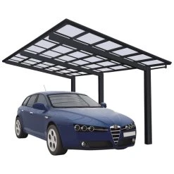 Ximax Einzelcarport »Linea«, Typ 110, Außenmaß BxT: 272,6 X 495,4 Cm, Schwarz