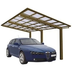 Ximax Einzelcarport »Linea«, Typ 110, Außenmaß BxT: 272,6 X 495,4 Cm, Bronzefarben