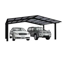 Ximax Doppelcarport »Linea«, Typ 60, Außenmaß BxT: 545,6 X 495,4 Cm, Schwarz