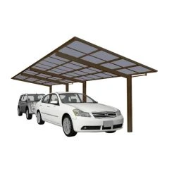 Ximax Doppelcarport »Linea«, Typ 80, Außenmaß BxT: 272,6 X 982,6 Cm, Bronzefarben