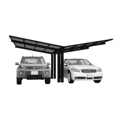 Ximax Doppelcarport »Linea«, Typ 80, Außenmaß BxT: 547,6 X 495,4 Cm, Schwarz