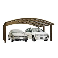 Ximax Doppelcarport »Portoforte«, Typ 110, Außenmaß BxT: 542,3 X 495,4 Cm, Bronzefarben