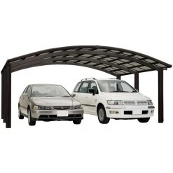 Ximax Doppelcarport »Portoforte«, Typ 110, Außenmaß BxT: 542,3 X 495,4 Cm, Braun