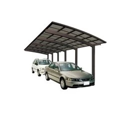 Ximax Doppelcarport »Portoforte«, Typ 110, Außenmaß BxT: 270,4 X 982,6 Cm, Braun