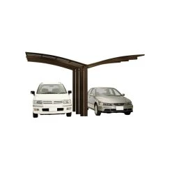 Ximax Doppelcarport »Portoforte«, Typ 110, Außenmaß BxT: 543 X 495,4 Cm, Bronzefarben