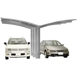 Ximax Doppelcarport »Portoforte«, Typ 110, Außenmaß BxT: 543 X 495,4 Cm, Edelstahlfarben