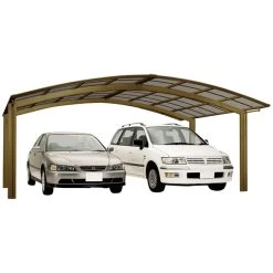 Ximax Doppelcarport »Portoforte«, Typ 80, Außenmaß BxT: 542,3 X 495,4 Cm, Bronzefarben