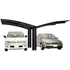 Ximax Doppelcarport »Portoforte«, Typ 80, Außenmaß BxT: 543 X 495,4 Cm, Schwarz