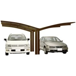Ximax Doppelcarport »Portoforte«, Typ 80, Außenmaß BxT: 543 X 495,4 Cm, Bronzefarben