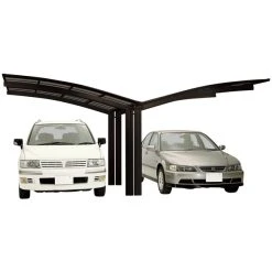 Ximax Doppelcarport »Portoforte«, Typ 60, Außenmaß BxT: 543 X 495,4 Cm, Braun