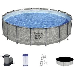 Bestway Pool, Grau, ØxH: 549 X 122 Cm