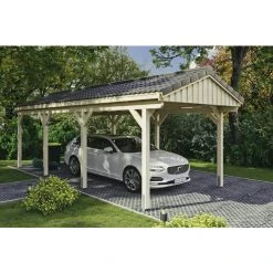 SkanHolz Carport »Fichtelberg«, BxT: 317 X 808 Cm, Firsthöhe: 303 Cm, Unbehandelt