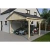 SkanHolz Carport »Fichtelberg«, BxT: 423 X 566 Cm, Firsthöhe: 326 Cm, Unbehandelt