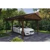 SkanHolz Carport »Fichtelberg«, BxT: 317 X 566 Cm, Firsthöhe: 303 Cm, Lasiert