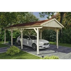 SkanHolz Carport »Fichtelberg«, BxT: 317 X 808 Cm, Firsthöhe: 303 Cm, Unbehandelt