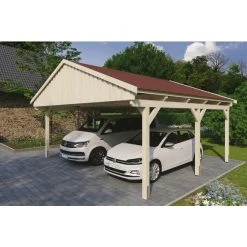 SkanHolz Carport »Fichtelberg«, BxT: 618 X 566 Cm, Firsthöhe: 362 Cm, Unbehandelt