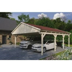 SkanHolz Carport »Fichtelberg«, BxT: 618 X 808 Cm, Firsthöhe: 362 Cm, Unbehandelt