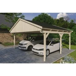 SkanHolz Carport »Fichtelberg«, BxT: 618 X 566 Cm, Firsthöhe: 362 Cm, Unbehandelt
