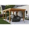 SkanHolz Carport »Grunewald«, BxT: 321 X 554 Cm, Firsthöhe: 243 Cm, Lasiert