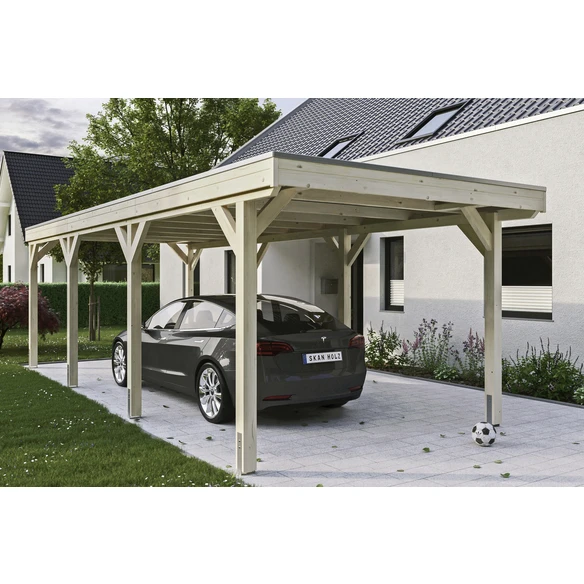 SkanHolz Carport »Grunewald«, BxT: 321 X 796 Cm, Firsthöhe: 243 Cm, Unbehandelt 1 SkanHolz Carport »Grunewald«, BxT: 321 X 796 Cm, Firsthöhe: 243 Cm, Unbehandelt