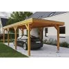 SkanHolz Carport »Grunewald«, BxT: 321 X 796 Cm, Firsthöhe: 243 Cm, Lasiert