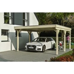 SkanHolz Carport »Grunewald«, BxT: 427 X 554 Cm, Firsthöhe: 251 Cm, Unbehandelt