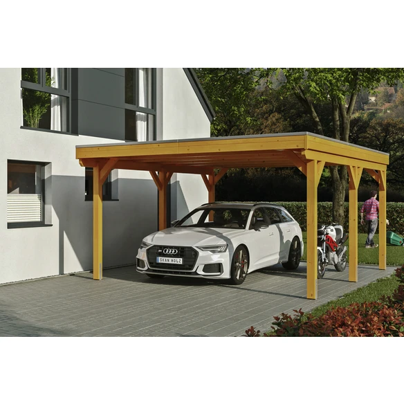 SkanHolz Carport »Grunewald«, BxT: 427 X 554 Cm, Firsthöhe: 251 Cm, Lasiert 1 SkanHolz Carport »Grunewald«, BxT: 427 X 554 Cm, Firsthöhe: 251 Cm, Lasiert
