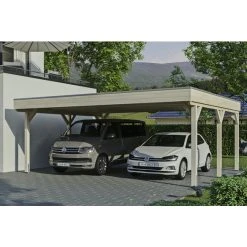 SkanHolz Carport »Grunewald«, BxT: 622 X 554 Cm, Firsthöhe: 255 Cm, Unbehandelt